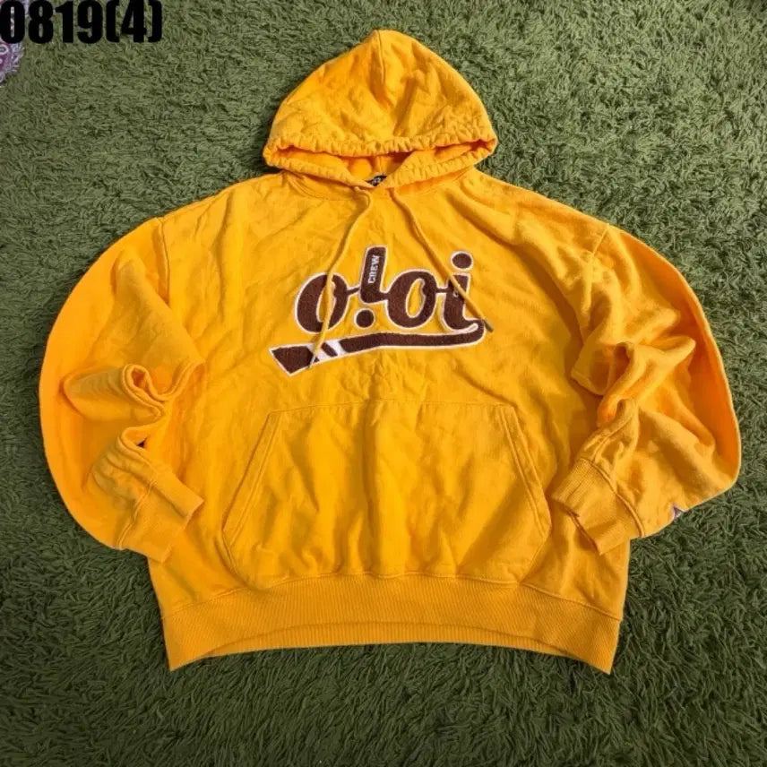 [BUNJANG] oioi Crew Logo Hoodie Yellow / oioi 크루 로고 후드티 옐로우 0819