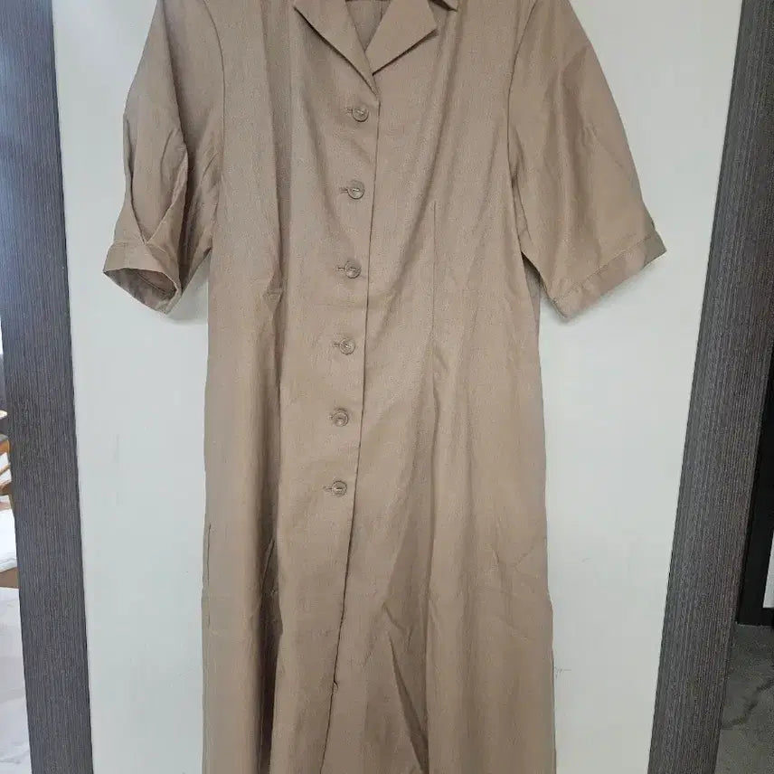 [BUNJANG] System Fit Linen Shirt Dress Beige / (새상품)베이지색 셔츠 원피스.원피스.린넨.시스템핏