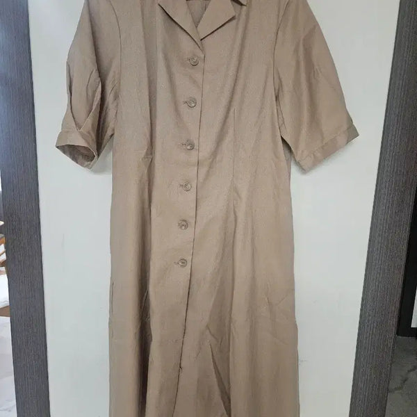 [BUNJANG] System Fit Linen Shirt Dress Beige / (새상품)베이지색 셔츠 원피스.원피스.린넨.시스템핏