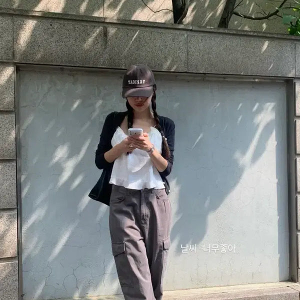 [BUNJANG] TANATT Sunset Cargo Pants Khaki Grey S / 타낫 선셋 카고 팬츠 카키그레이 s