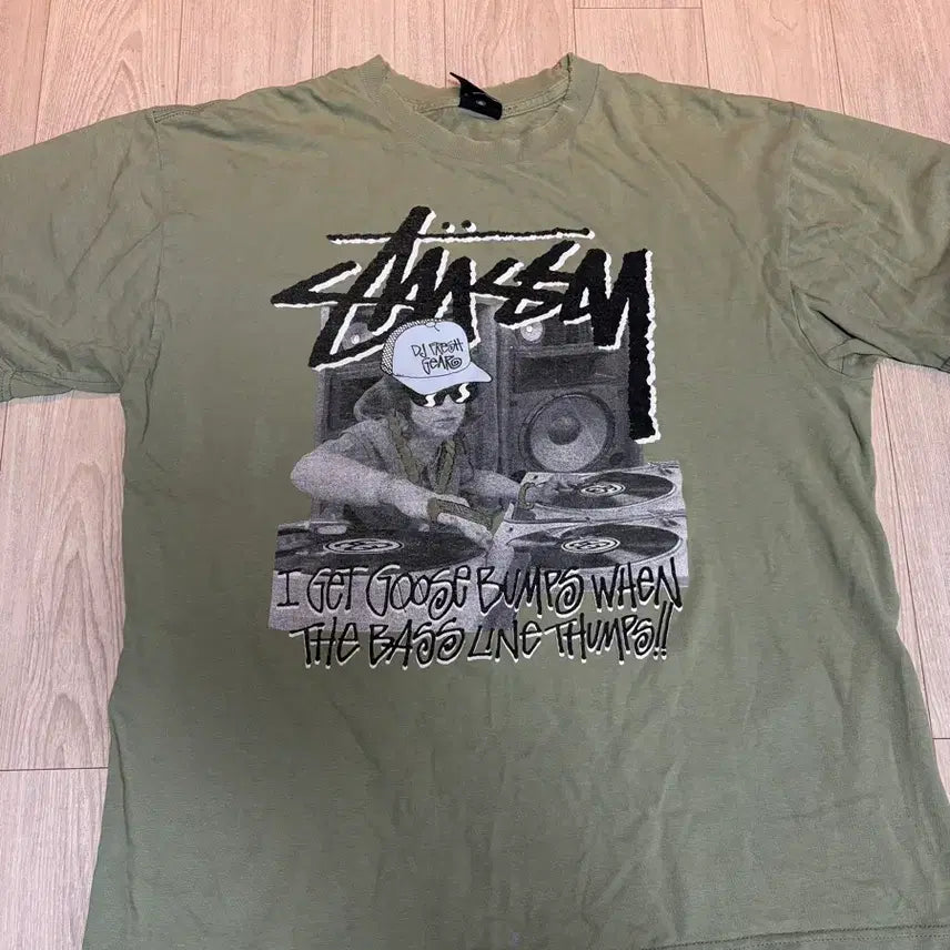 [BUNJANG] Stussy Vintage T-Shirt Khaki / 스투시 빈티지 반팔 카키