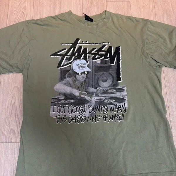 [BUNJANG] Stussy Vintage T-Shirt Khaki / 스투시 빈티지 반팔 카키