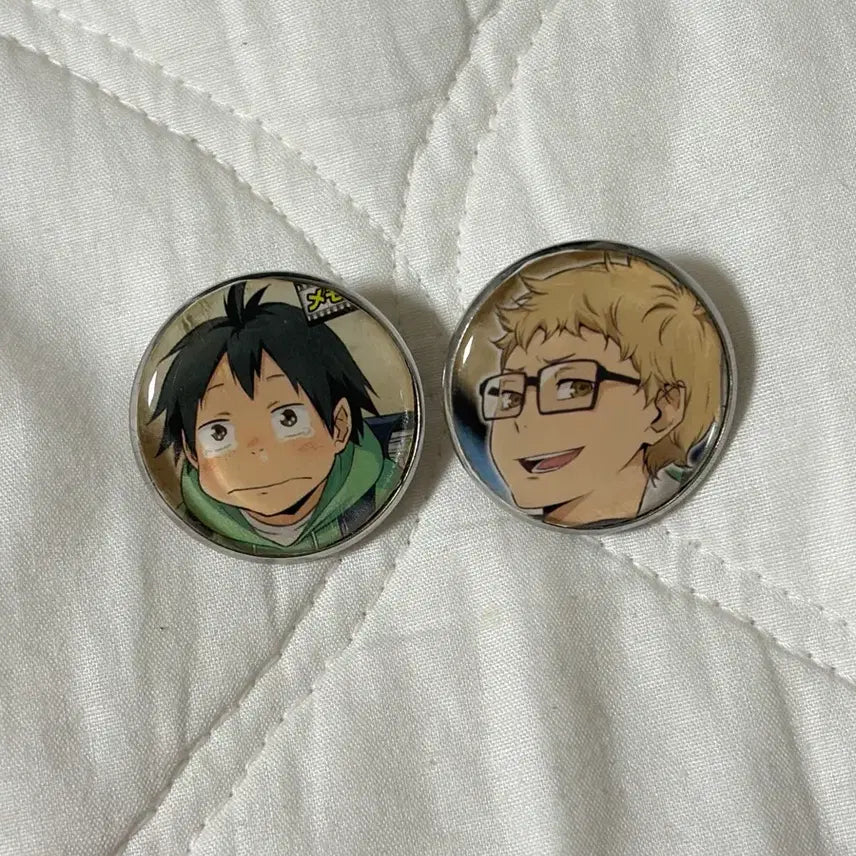 [BUNJANG] Haikyuu!! Tsukishima & Akaashi Bundle Set Badges / (일괄) 하이큐 츠키시마 아카아시 뱃지
