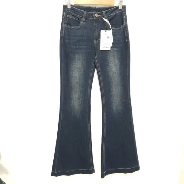 [BUNJANG] Women's Wide Flare Bootcut Denim Pants / 여성 와이드 플레어 부츠컷 데님 팬츠 L_M3346