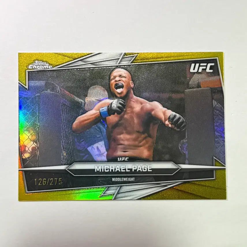 [BUNJANG] Michael Page UFC Limited Edition Top Chrome Card #275 / UFC 마이클 페이지 275한정 탑스크롬 UFC카드