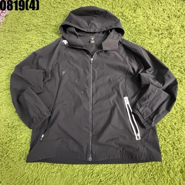 [BUNJANG] Descente Hooded Windbreaker Black / 데상트 후드 바람막이 검정색 0819