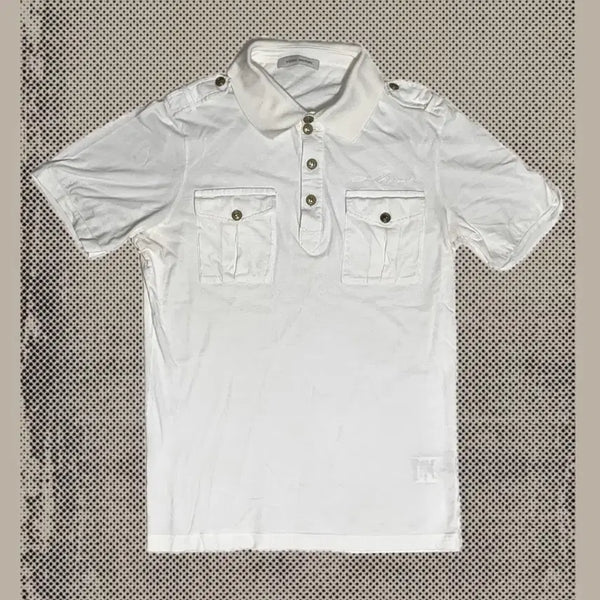 [BUNJANG] Balmain 15S Button Point Short Sleeve Polo T-Shirt / 발망 15s 버튼 포인트 반팔 폴로 티셔츠