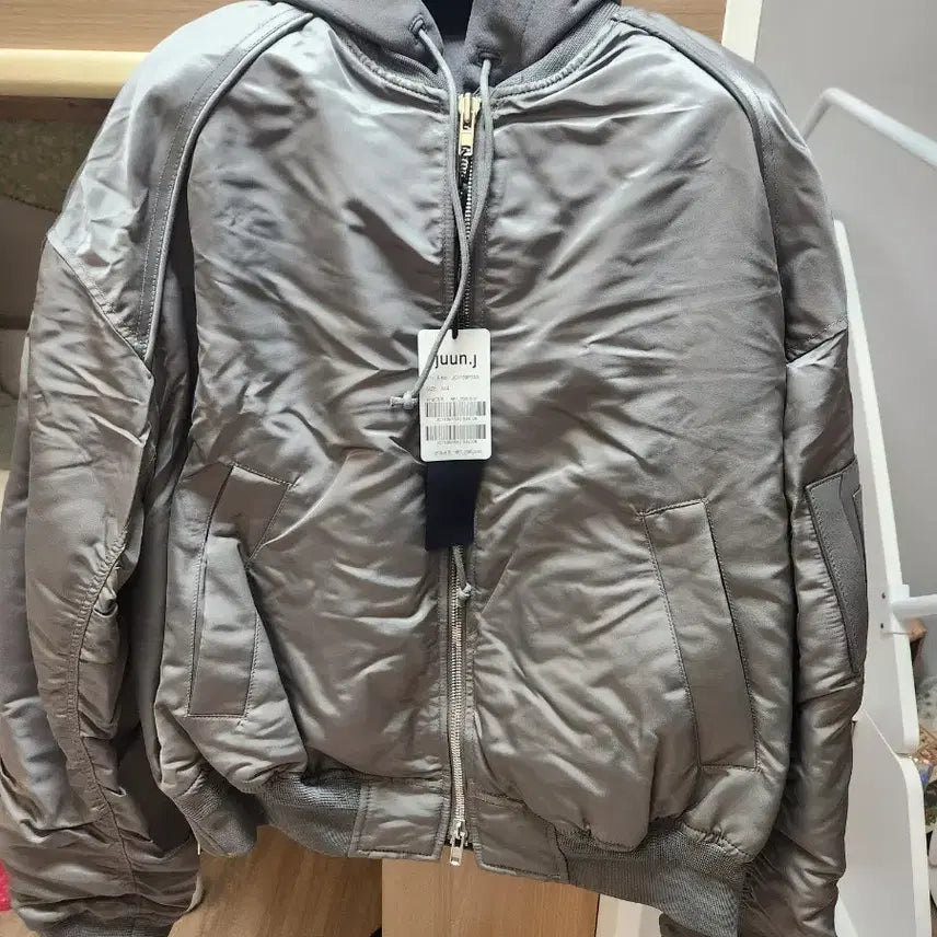 [BUNJANG] Juun.J Grey MA-1 Bomber Jacket / 준지 그레이 ma-1
