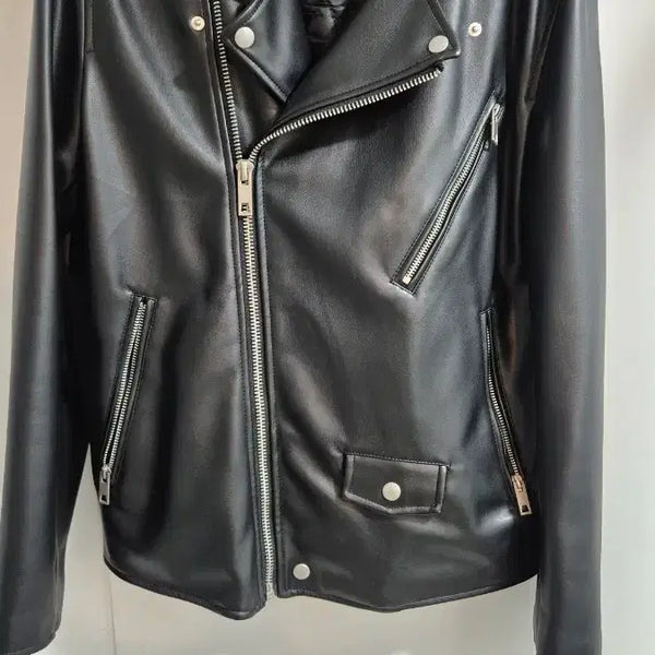 [BUNJANG] Black Leather Jacket / 블랙 레더 자켓