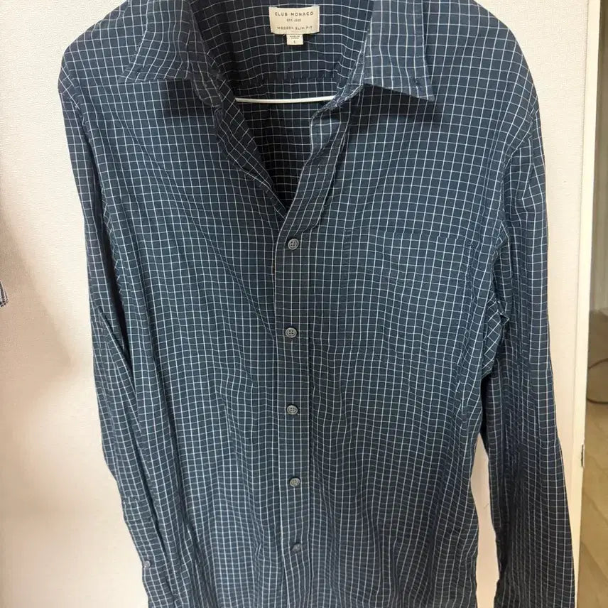 [BUNJANG] Club Monaco Checked Shirt / 클럽모나코 체크 남방 셔츠