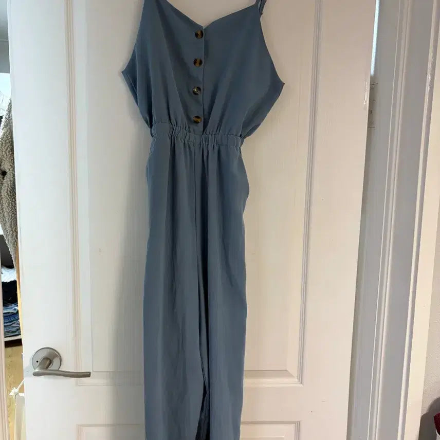 [BUNJANG] Blue Sleeveless Jumpsuit / 블루색 민소매 점프수트