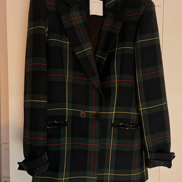 [BUNJANG] Sandro Scottish Check Wool Jacket / Sandro 산드로 스코티쉬 체크 모직 자켓_36 사이즈