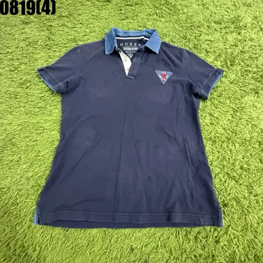 [BUNJANG] Guess Navy Short Sleeve Polo Shirt / 게스 반팔 카라티 네이비 0819