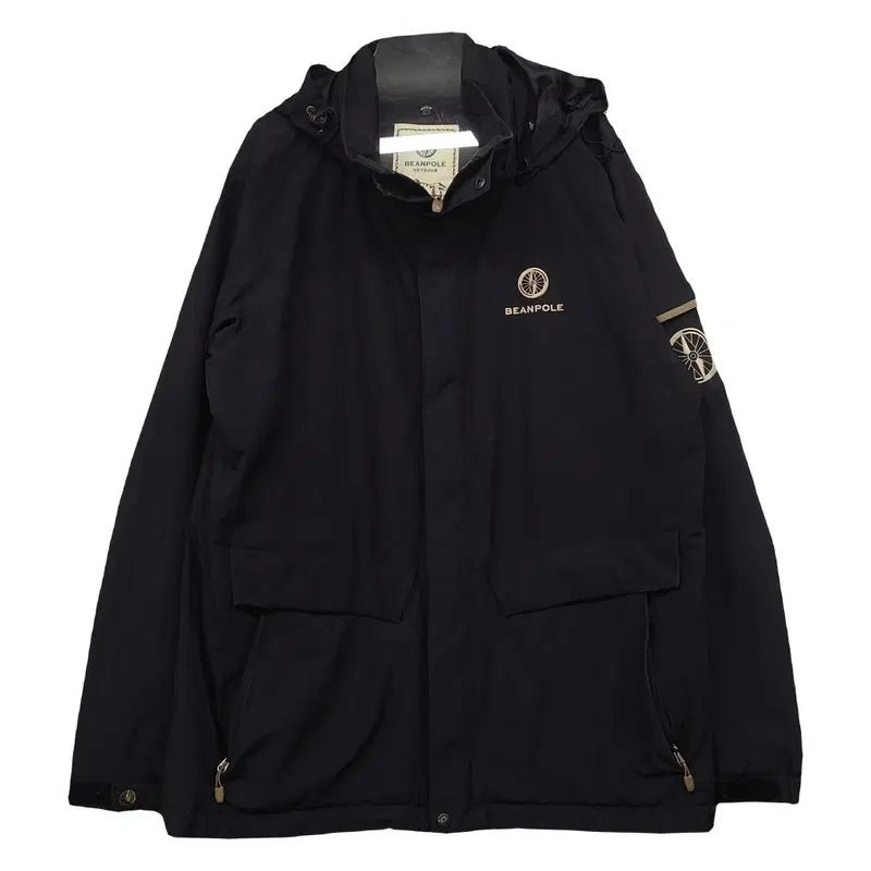 [BUNJANG] Beanpole Black Polyester Classic Logo Windbreaker Size 100 / 빈폴 블랙 폴리에스터 클래식 로고 바람막이 100