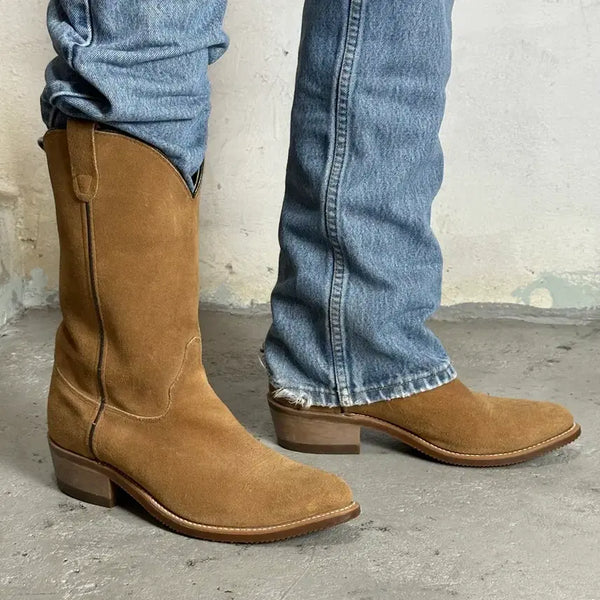 [BUNJANG] 80's USA Roughout Suede Cowboy Western Boots / [280] 80's USA 러프아웃 카우보이 웨스턴 부츠 스웨이드