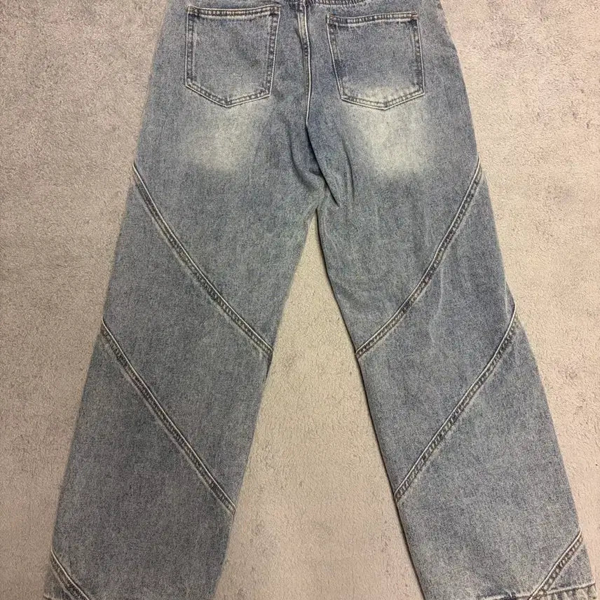 [BUNJANG] Denim Striped Pattern Jeans / 청바지 데님 스트라이프 패턴 청바지