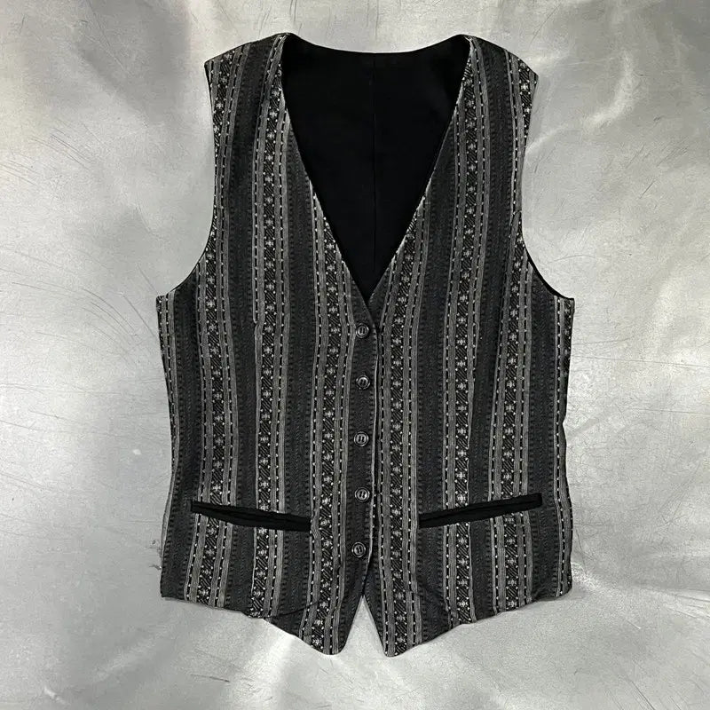 [BUNJANG] Shellac Reversible Pattern Vest / 쉘락 리버시블 패턴 베스트 y18968
