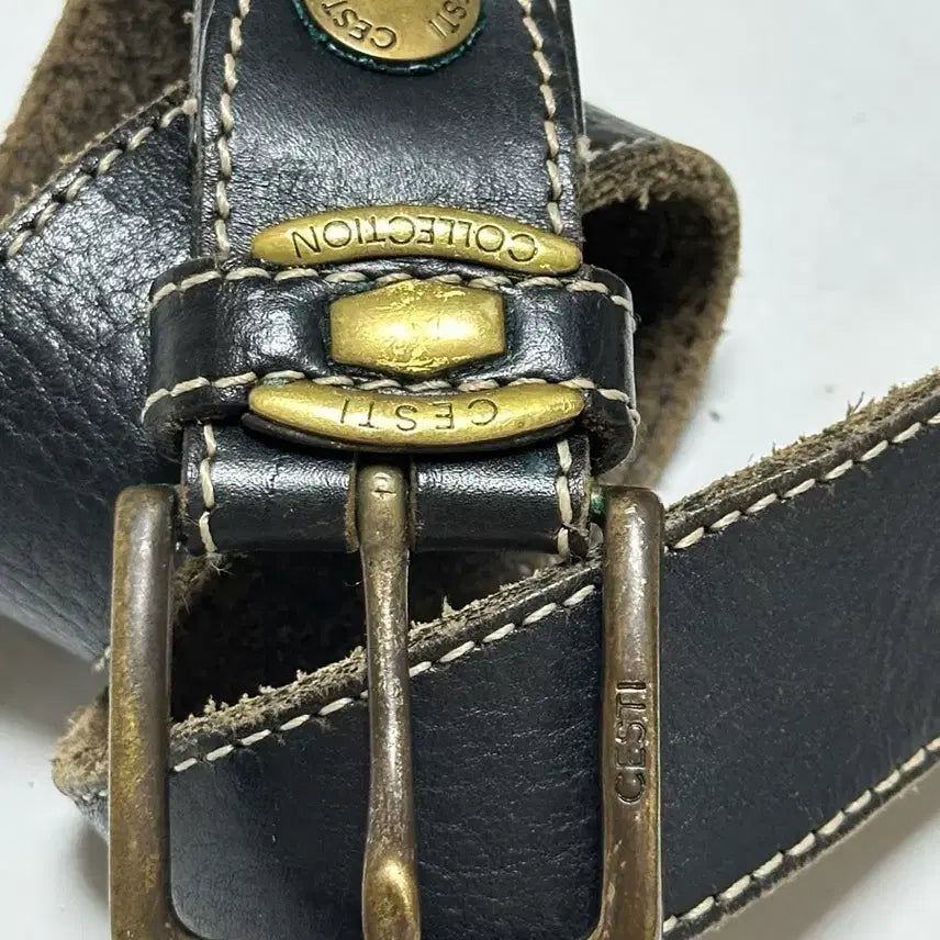 [BUNJANG] Cesti Collection Black Leather Belt / Cesti Collection 블랙 가죽 벨트