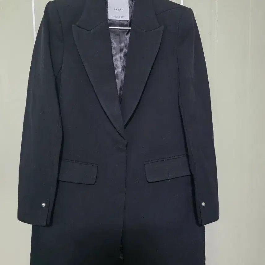 [BUNJANG] Mango Basic Black Tailored Coat XS / 망고 베이직 블랙 테일러드 코트 XS