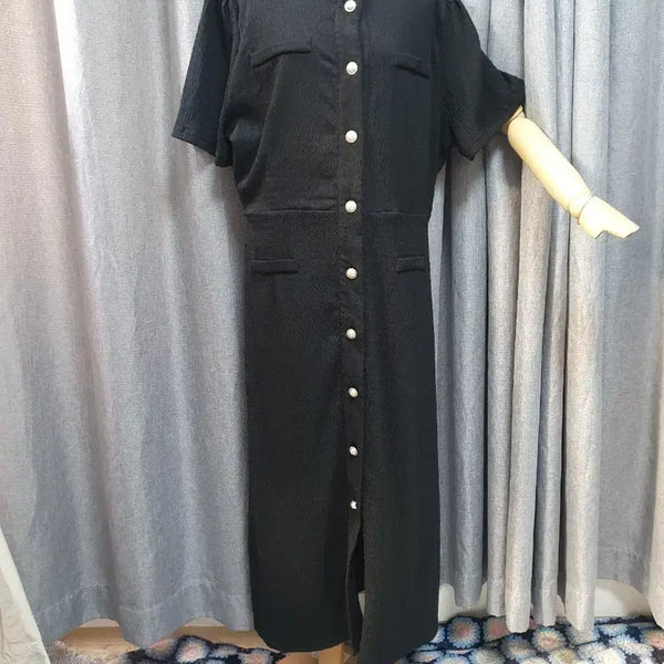 [BUNJANG] Black Maxi Dress / L블랙 오버 맥시 원피스