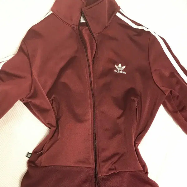 [BUNJANG] Adidas Burgundy Zip-Up Jersey XS / 아디다스 져지 버건디 xs 집업 안전결제X