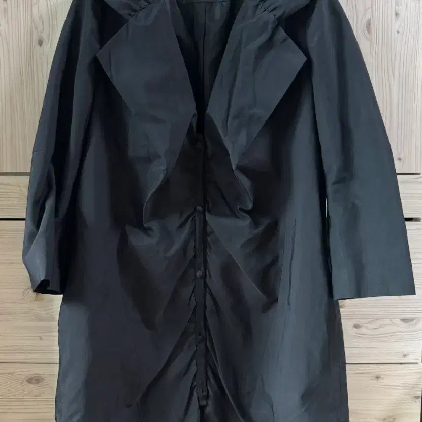 [BUNJANG] BOMBIGS Amore Avant-garde Shirring Long Jacket Coat / 봄빅스 엠무어 아방가르드 셔링 롱 자켓 겸 코트