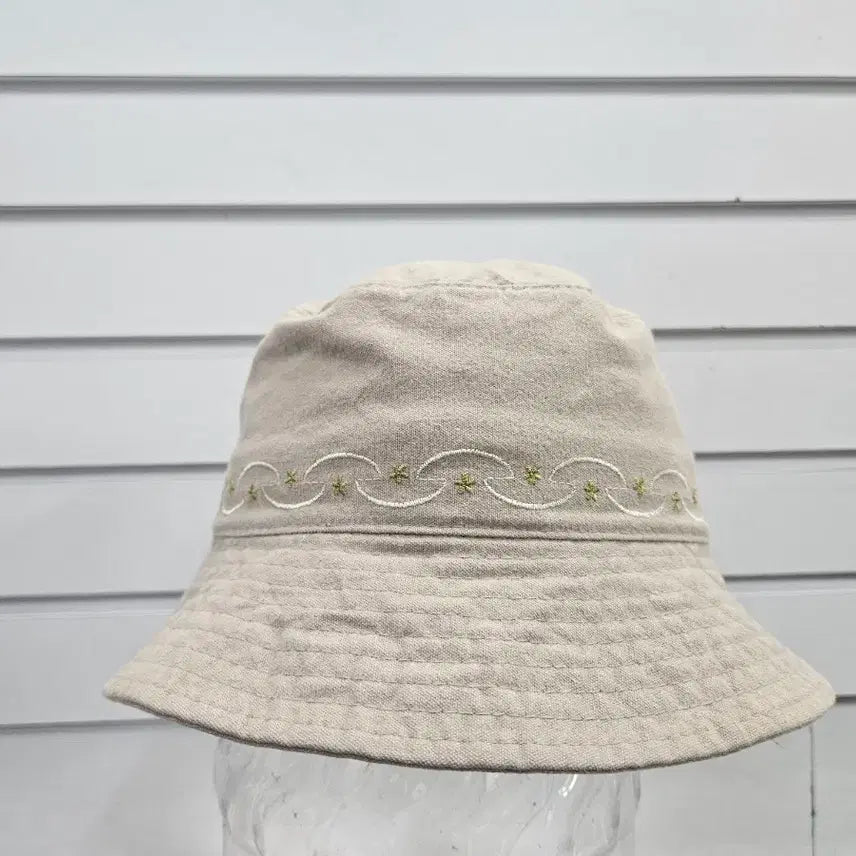[BUNJANG] Beige Embroidered Cotton Women's Fedora / 베이지 자수장식  면 여성 페도라 54/보물찾기천사