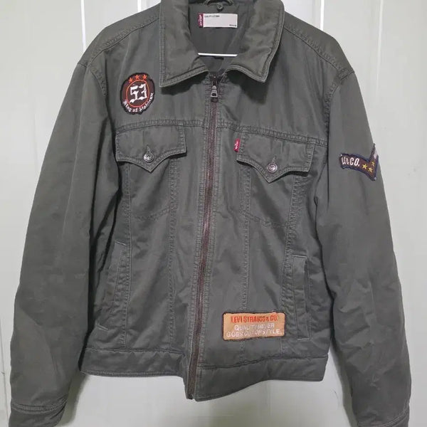 [BUNJANG] Levi's Patched Khaki Jacket / 리바이스 자켓 카키색 패치포함