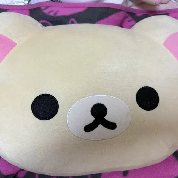 [BUNJANG] Rilakkuma & Chairoikoguma Double-Sided Cushion / 코리락쿠마 챠이로이코구마 양면 쿠션