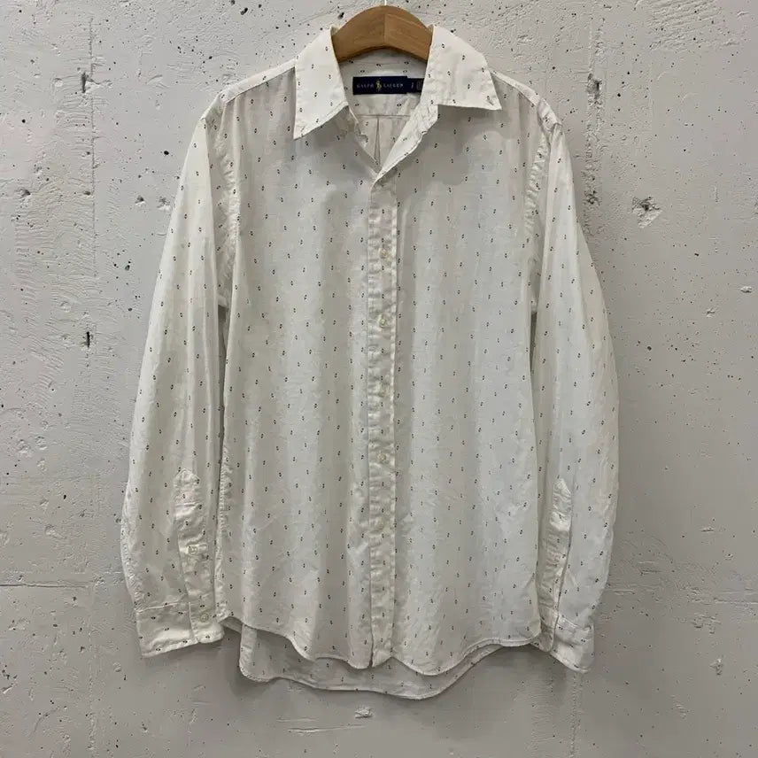 [BUNJANG] Polo Ralph Lauren White Pattern Shirt / 폴로 랄프로렌 셔츠 화이트 패턴