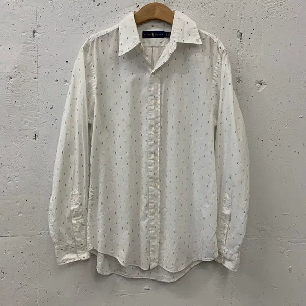 [BUNJANG] Polo Ralph Lauren White Pattern Shirt / 폴로 랄프로렌 셔츠 화이트 패턴