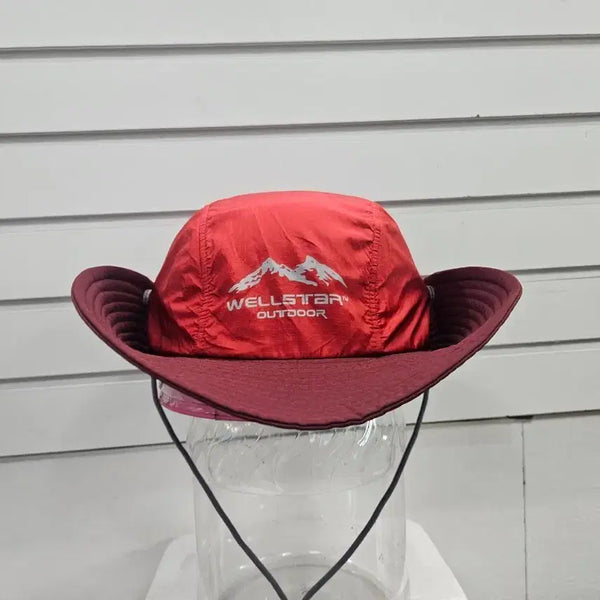 [BUNJANG] Red Burgundy Windbreaker Fabric Hiking Hat / 레드  버건디  바람막이원단  등산모자/보물찾기천사