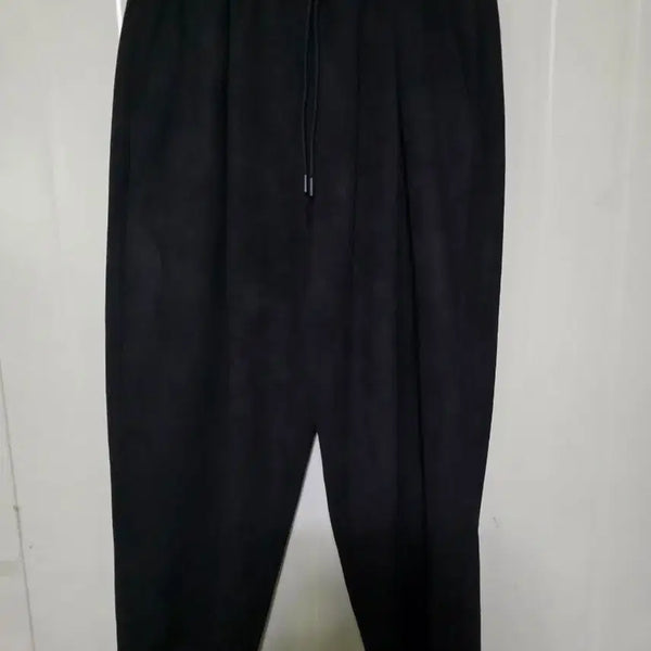 [BUNJANG] ZARA Black Suede Banding Pants M / ZARA 블랙 스웨이드 밴딩 팬츠 M