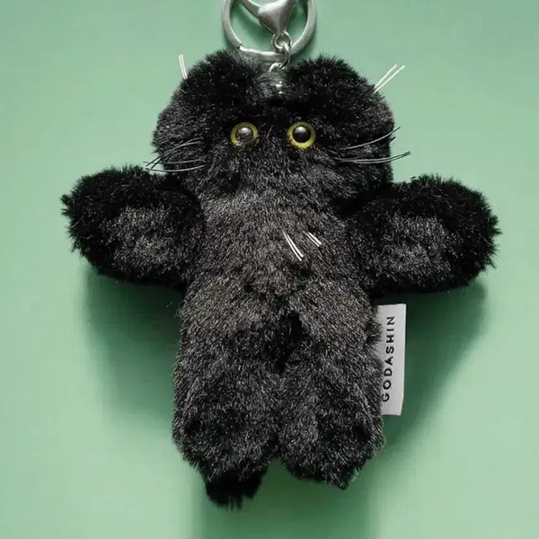 [BUNJANG] Godashin Cat Plush Keychain Black / [새상품] 고다신 고양이 인형 키링 블랙