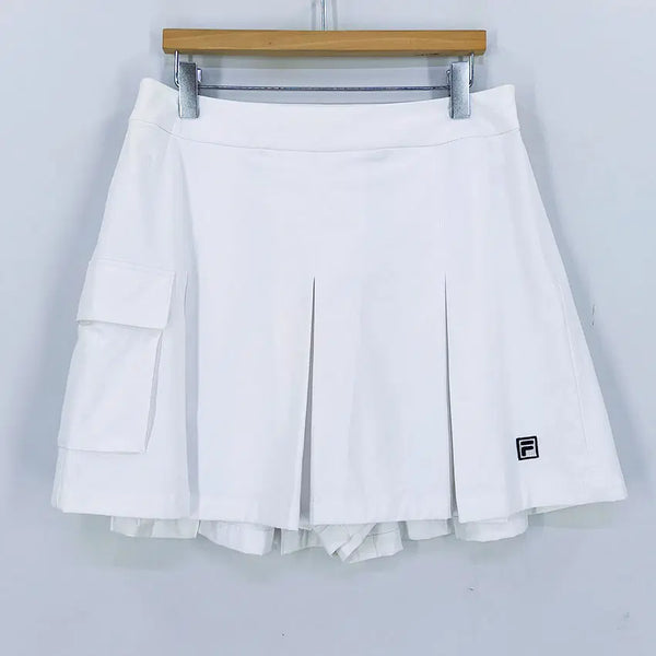 [BUNJANG] Fila Women's White Pocket Mesh Skort M / 휠라 여성 여름 포켓 메시안감 치마바지 화이트M (HU46542)