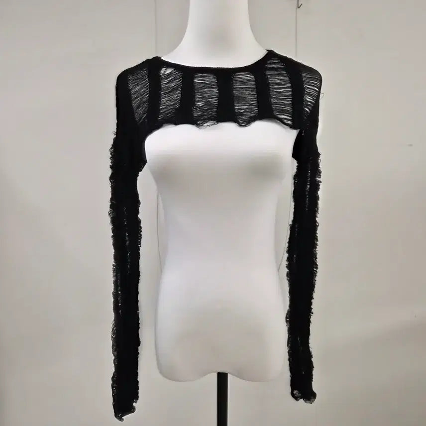 [BUNJANG] After Hours Distressed Knit Black M / 애프터아워 디스트로이드 니트 블랙 M