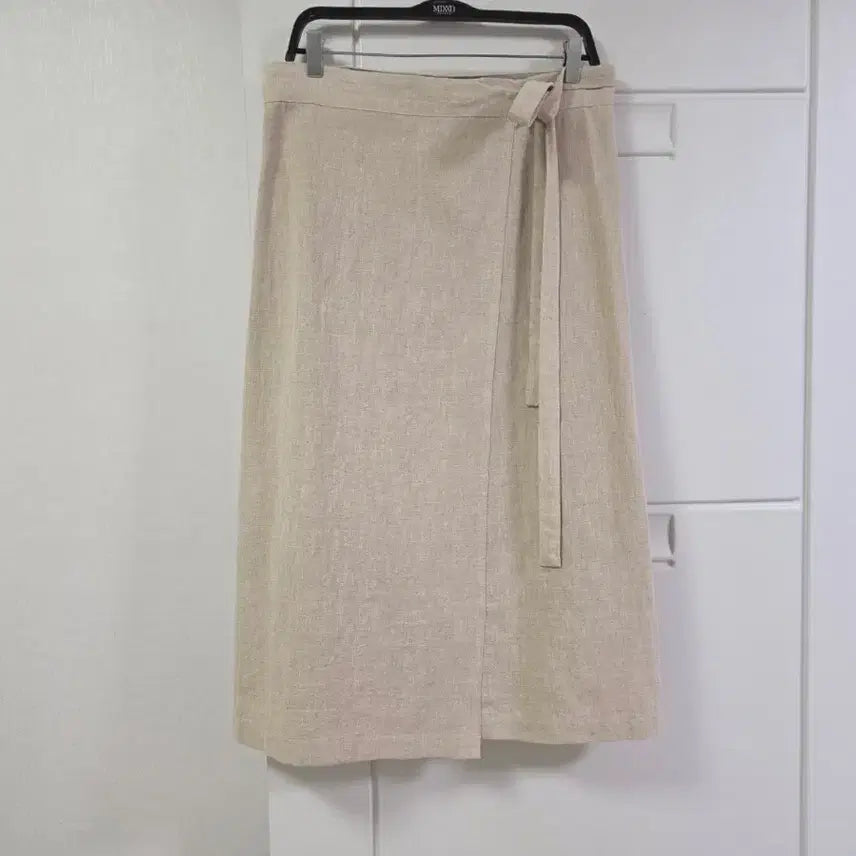 [BUNJANG] Linen Layered Long Skirt - Oatmeal / 오트밀 내추럴한 린넨 레이어드 롱스커트 33