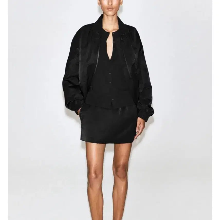 [BUNJANG] COS Gathered Nylon Mini Skirt / COS 개더 나일론 미니 스커트