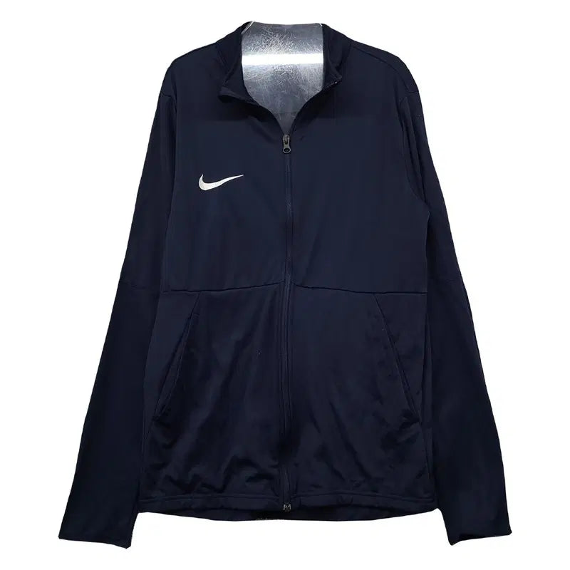[BUNJANG] Nike Navy Dri-FIT Performance Track Jacket Full Zip M / 나이키 네이비 드라이핏 기능성 트랙탑 집업자켓 M