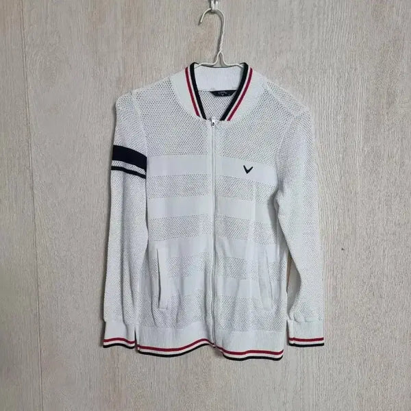 [BUNJANG] Callaway Women's White Knit Zip-Up Jacket / 켈러웨이 니트 여름 자켓 집업 여성 화이트 85