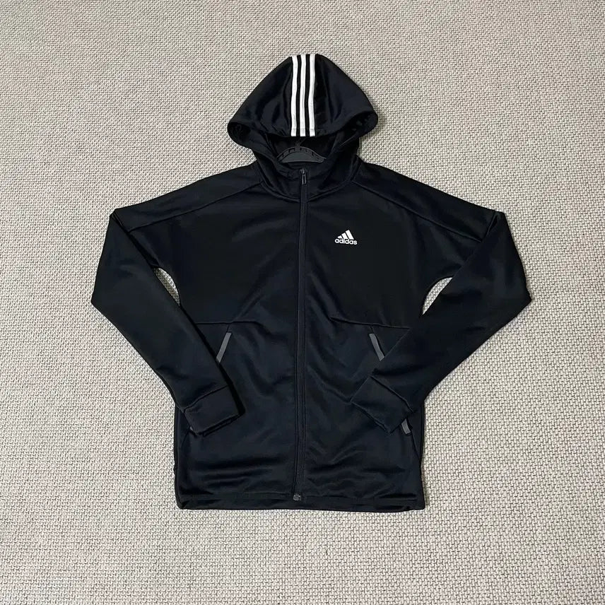 [BUNJANG] Adidas Functional Fleece Hooded Zip-Up Jacket (Size S) / S 아디다스 기능성 기모 후드집업 자켓 N.6688