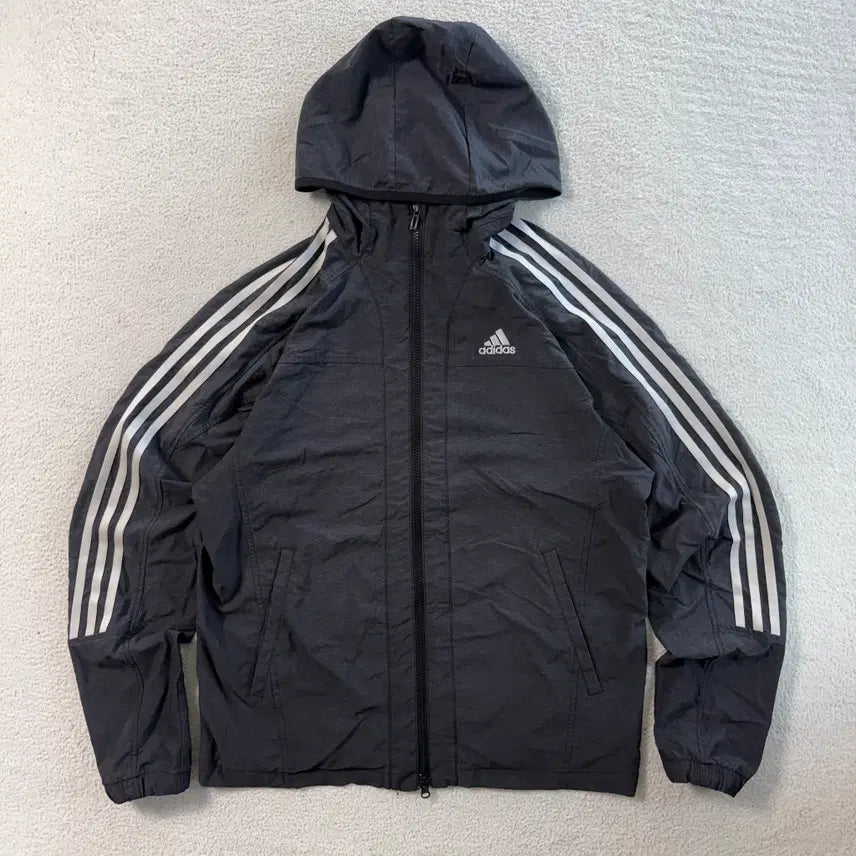 [BUNJANG] Adidas Two-Way Zipper Windbreaker Jacket / 아디다스 투웨이지퍼 바람막이