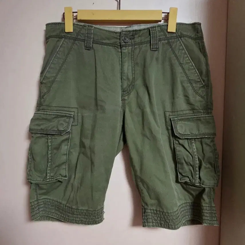 [BUNJANG] ASK ENQUIRED Khaki Cargo Shorts / ASK ENQUIRED 카키 카고 반바지