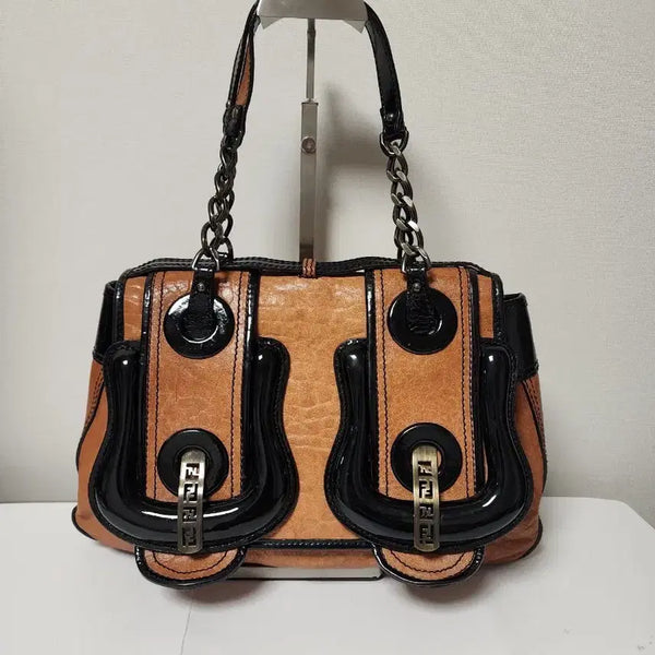 [BUNJANG] Fendi Double B Bag Leather Shoulder Bag / 펜디 가죽 더블 B백 숄더백