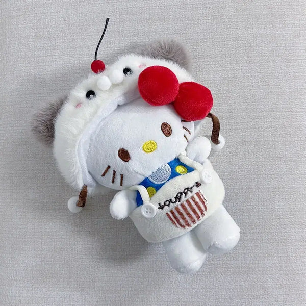 [BUNJANG] Hello Kitty Pudding Bear Hat Keychain / 헬로키티 푸딩 베어 모자 쓴 키티 인형 키링