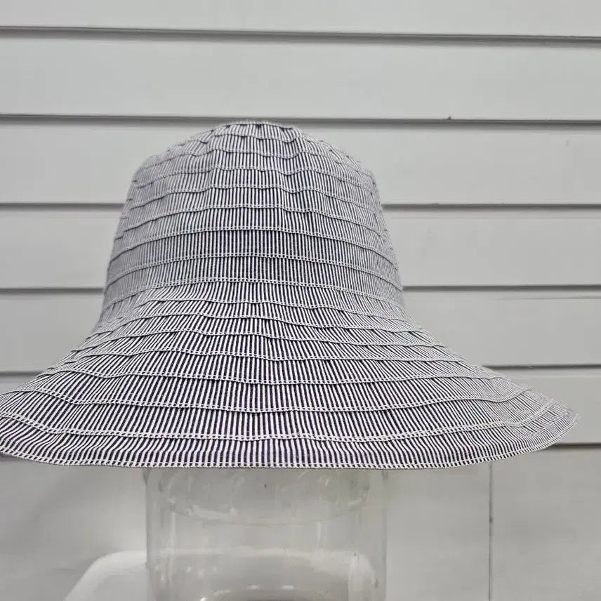 [BUNJANG] Renoma Stripe Ribbon Wire Fedora Hat / 레노마 잔스트라이프  리본장식  와이어페도라/보물찾기천사