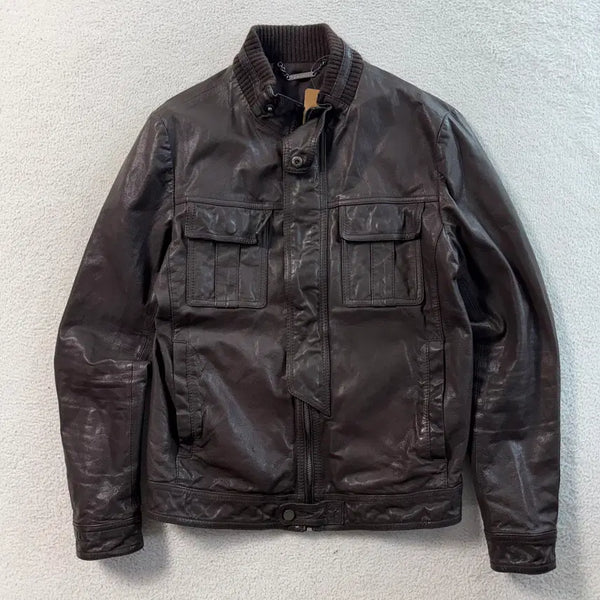 [BUNJANG] ZIOZIA Lambskin Leather Jacket / 지오송지오 램스킨 레더자켓