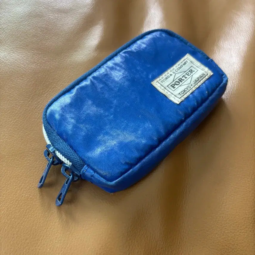 [BUNJANG] Porter Gloss Blue Coin Card Case Wallet / PORTER 포터 코인 카드 케이스 월렛 지갑 글로스 블루