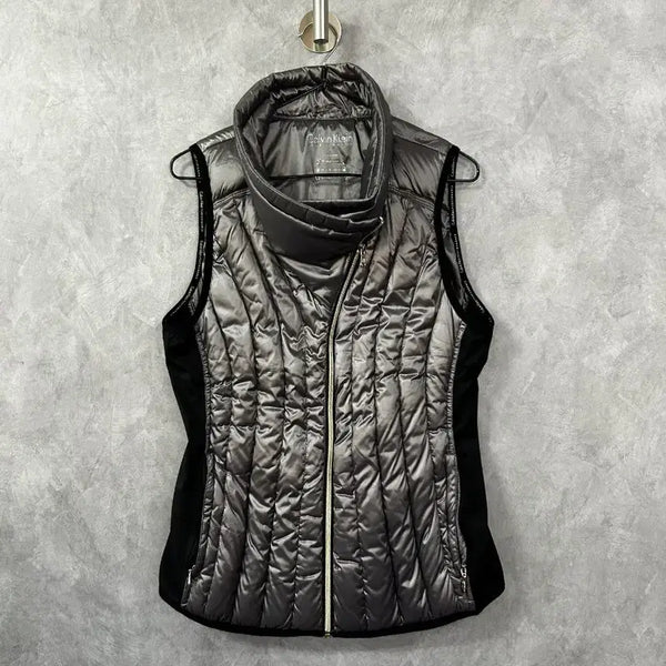 [BUNJANG] Calvin Klein Lightweight Padded Vest Silver M / 캘빈클라인 경량 패딩 조끼 실버 M