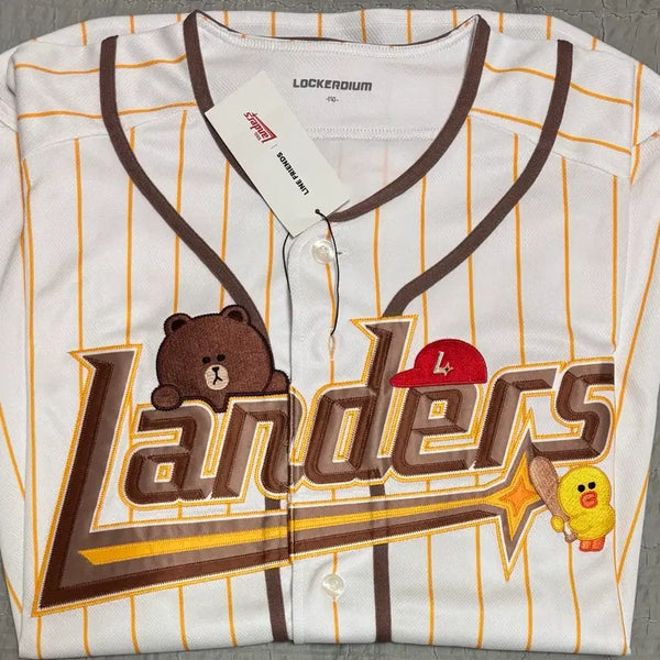 [BUNJANG] SSG Landers x LINE FRIENDS Brown Baseball Jersey / SSG랜더스 라인프렌즈 브라운 유니폼